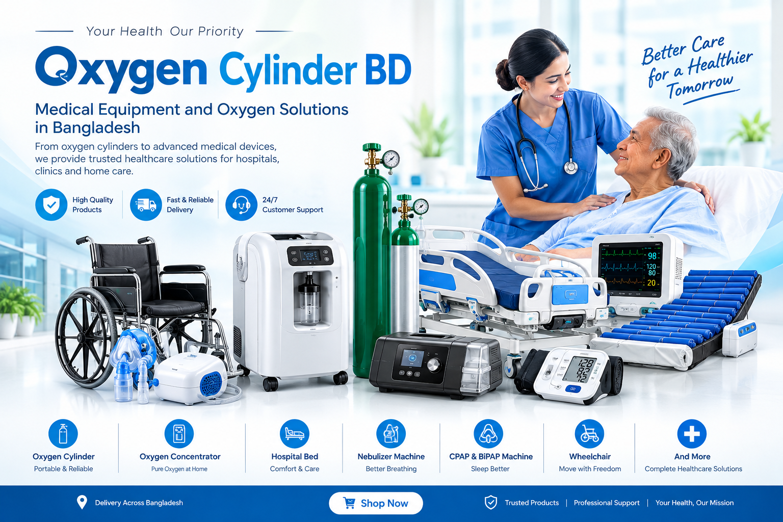 Oxygen Cylinder BD medical equipment and oxygen solutions